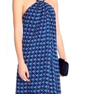 Diane vin faustenberg blue maxi halter dress